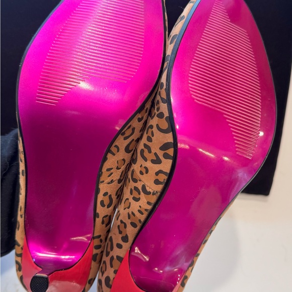 Twiggy of London Leopard & Pink Pumps New 9 1/2 - Picture 5 of 5